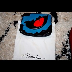 Black, blue & red Phillip bag